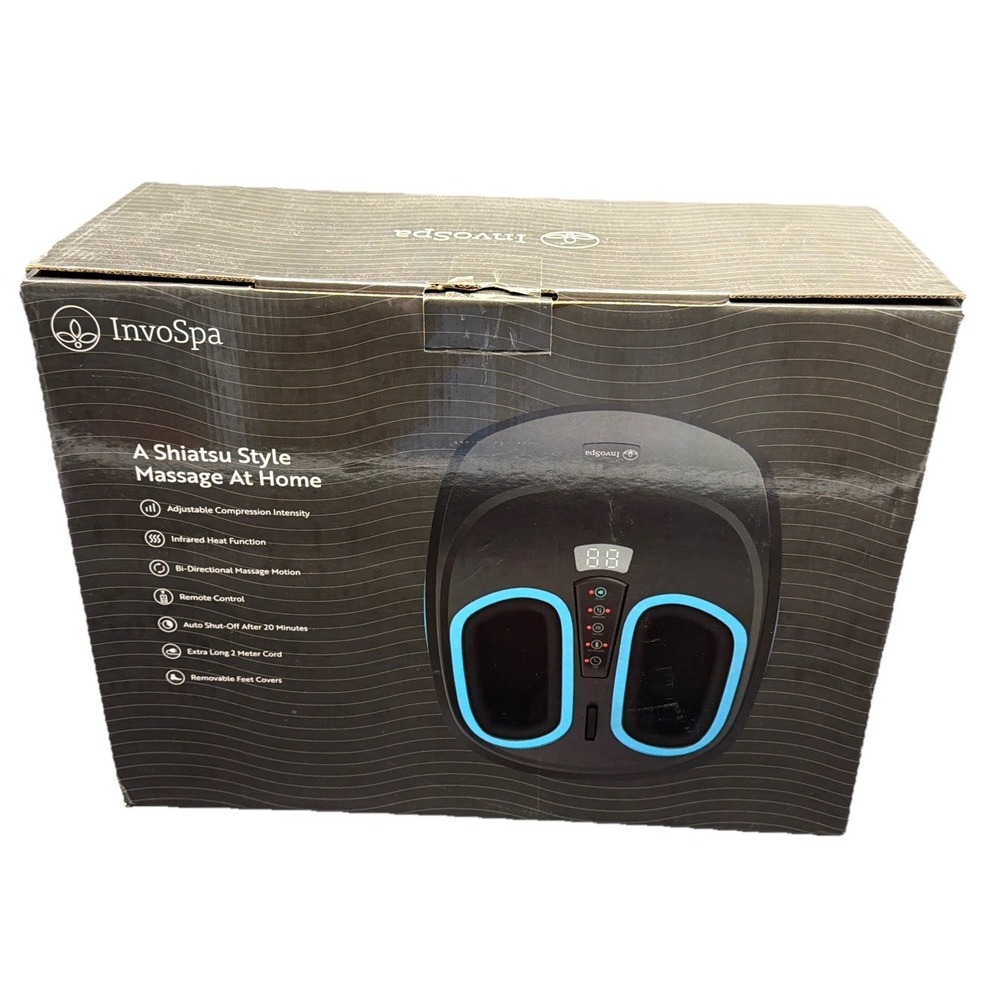 InvoSpa Shiatsu Foot Massager Machine Electric Deep Kneading & Heat Compression